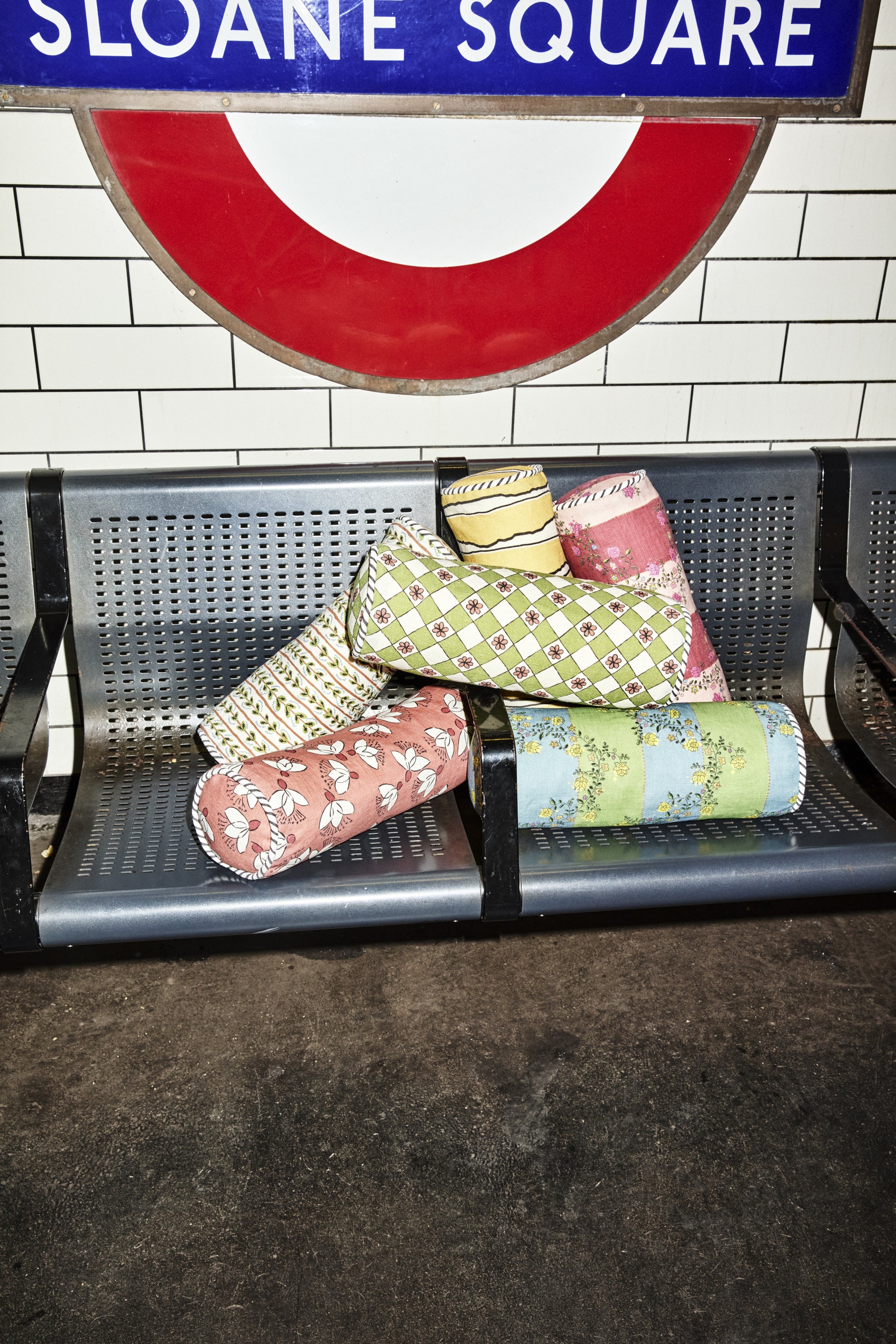 Mini Column - Woolf | Dusky Blue & Stripes - Interior Design | Homewares