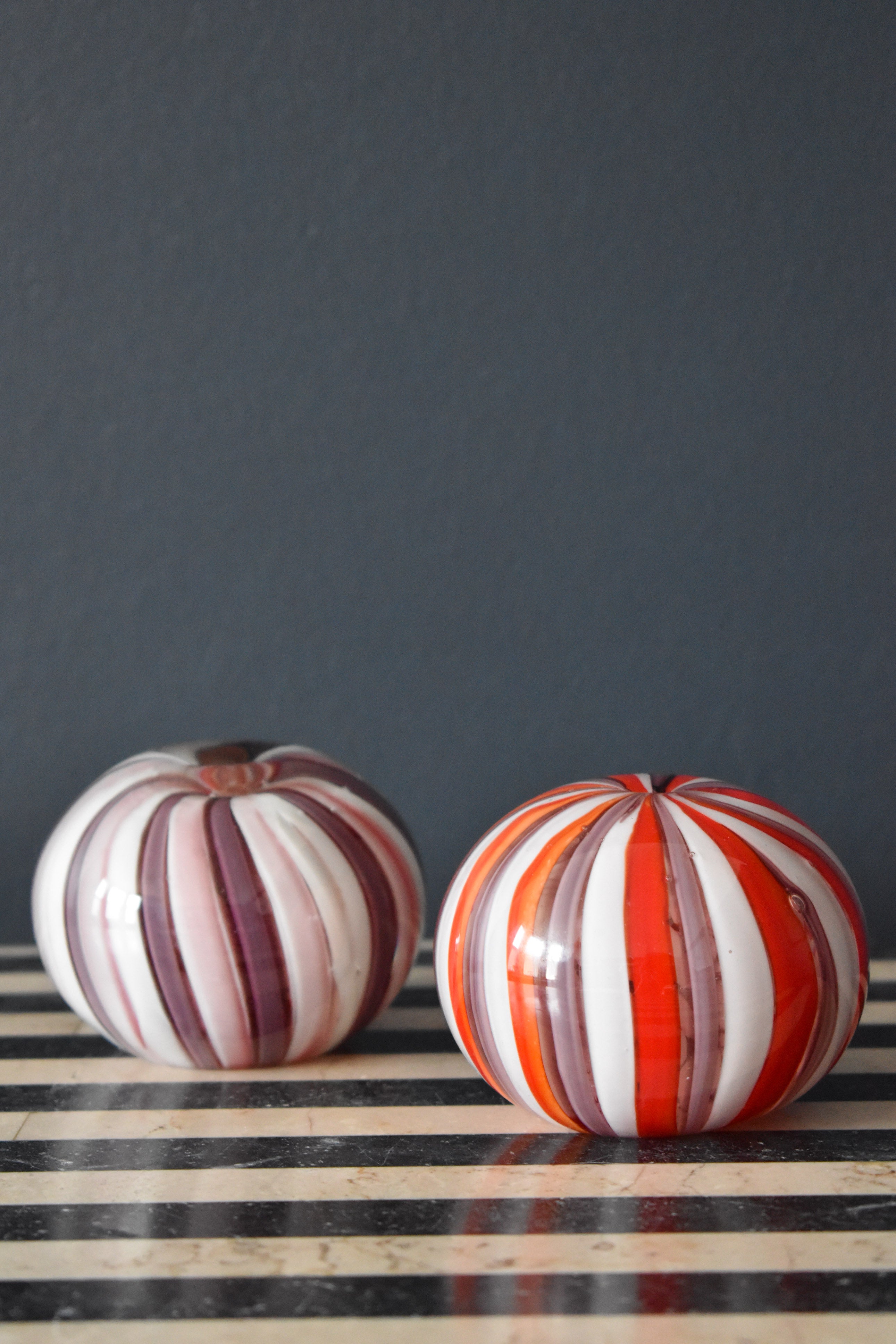 Glass Stripe Paper Weight - Mauve - Interior Design | Homewares | Dried Flowers