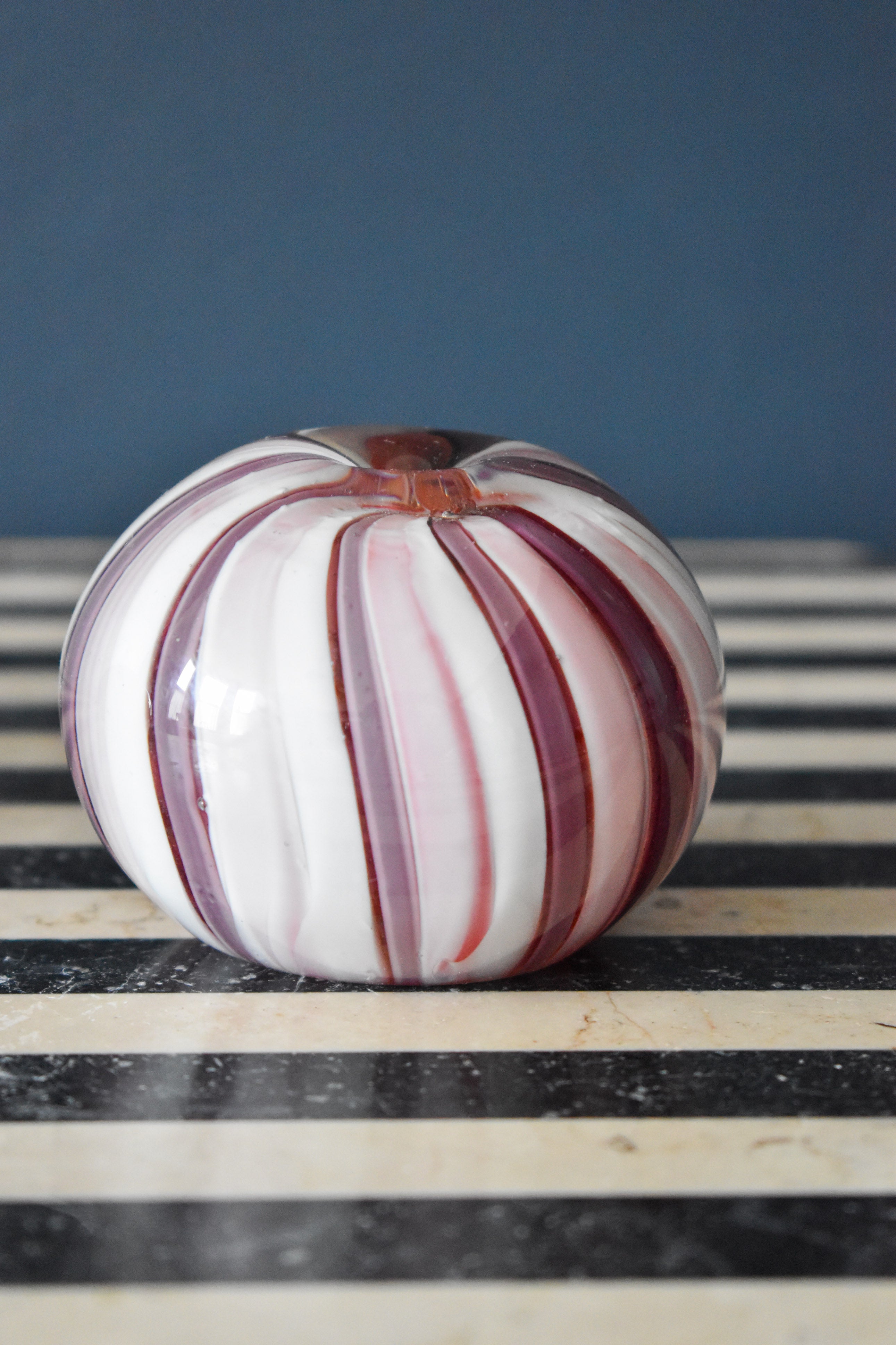 Glass Stripe Paper Weight - Mauve - Interior Design | Homewares | Dried Flowers